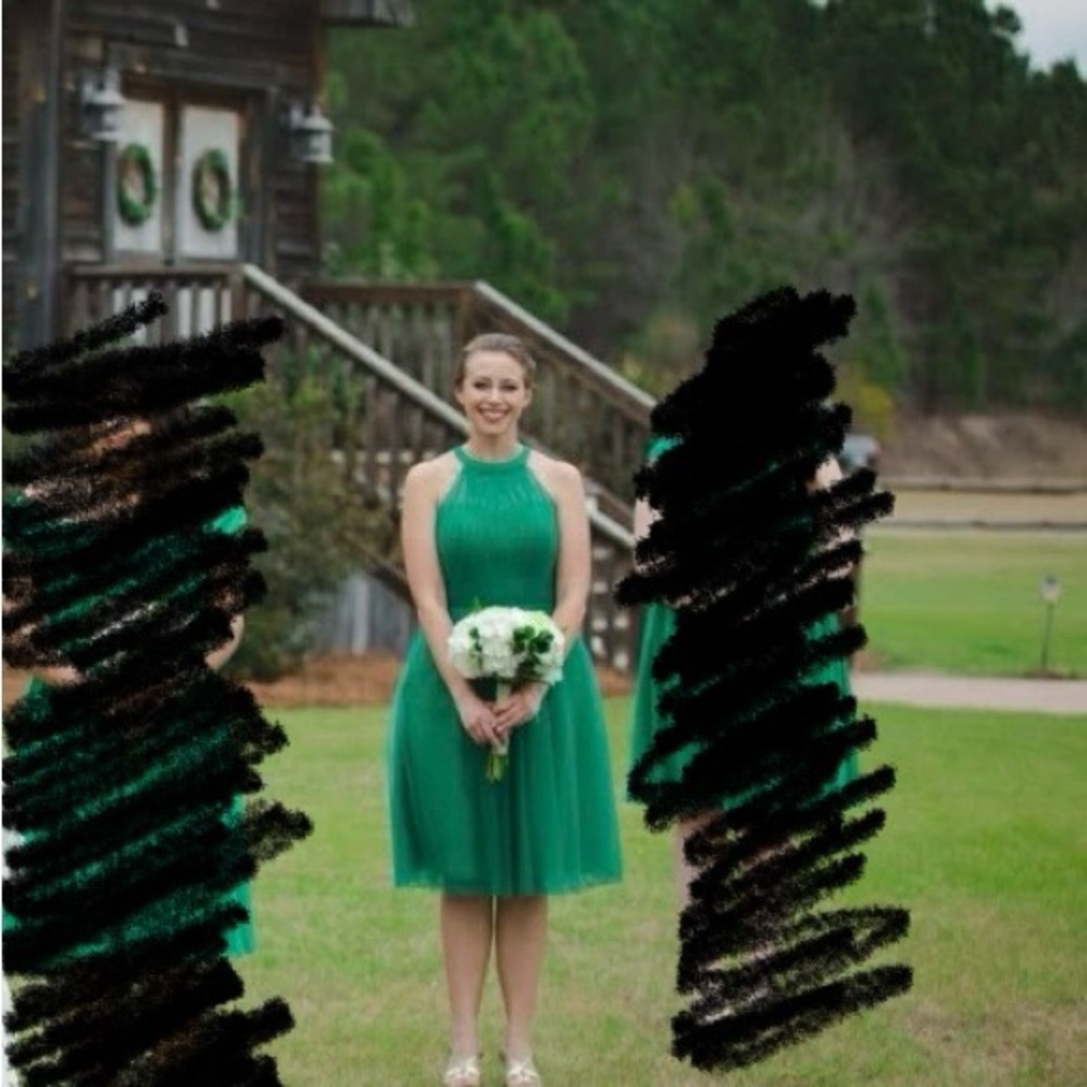 Elegant Green Halter Dress